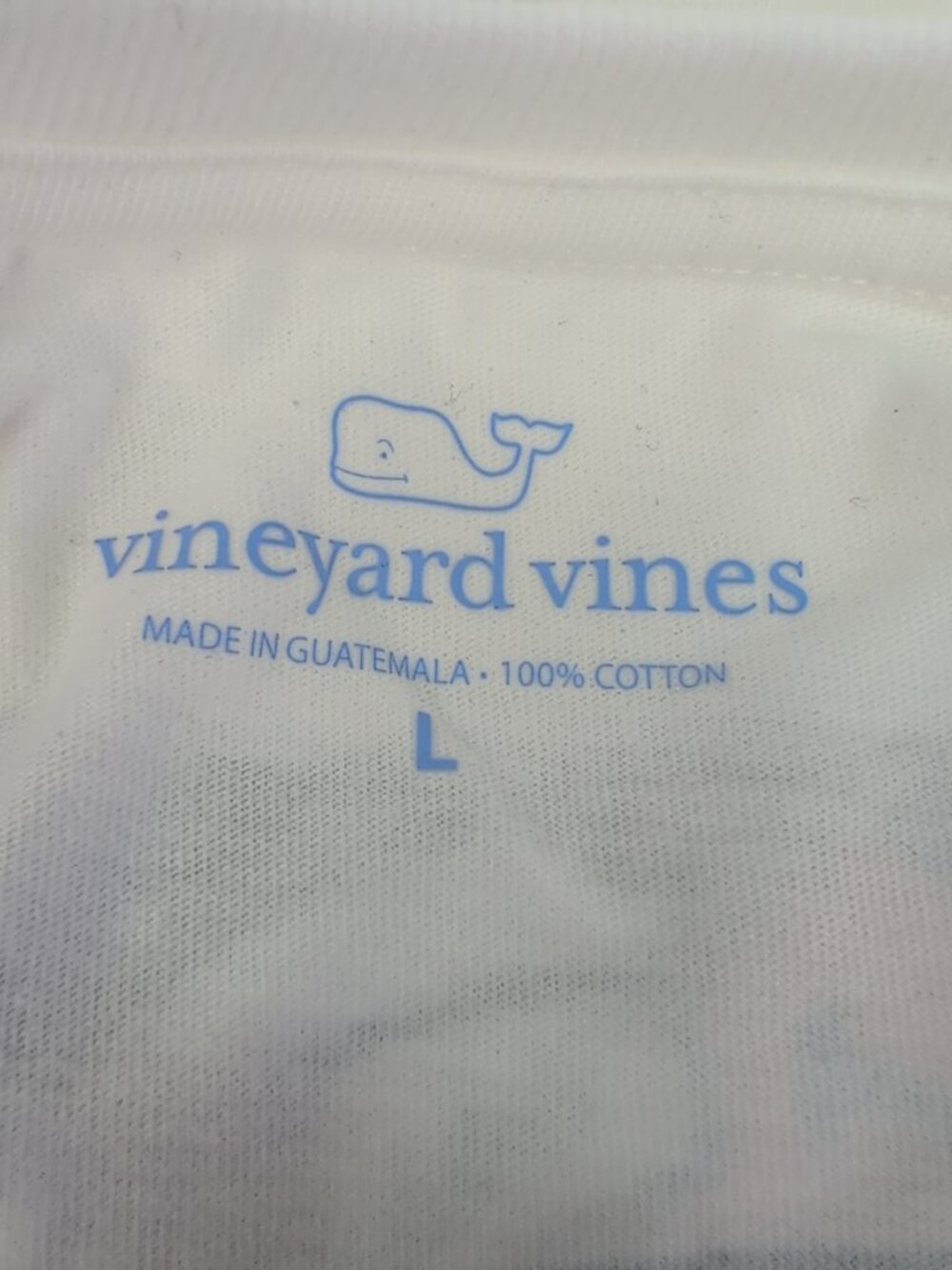 Vineyard Vines Uncle Sam Whale Pocket Tee White Cap Large NWT - Picture 7 of 10